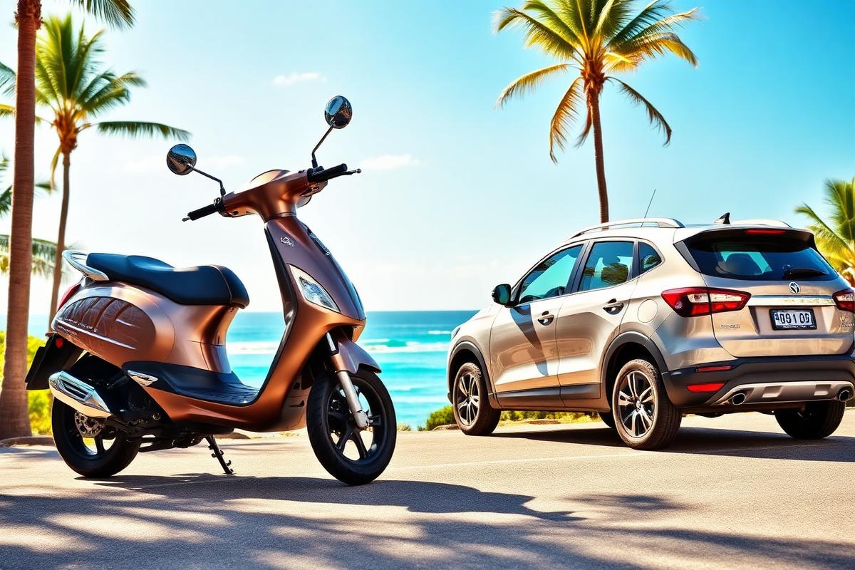Self-drive scooter and SUV